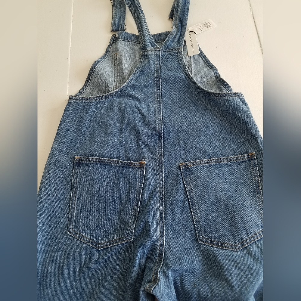 NWT WeWoreWhat Basic Overalls Size Medium Denim Light Wash Blue - Picture 7 of 10